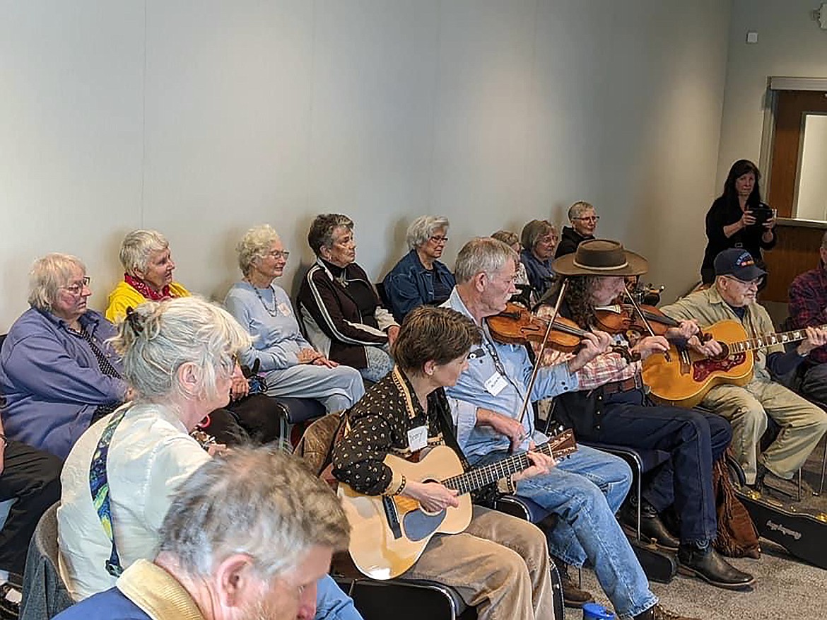 Members of the District 1A of the Idaho Old-Time Fiddlers play at a past event. The fun, informal group includes 20 fiddlers, guitarists, banjo players, mandolins, ukuleles and a string bass player. A jam session is planned for Saturday.