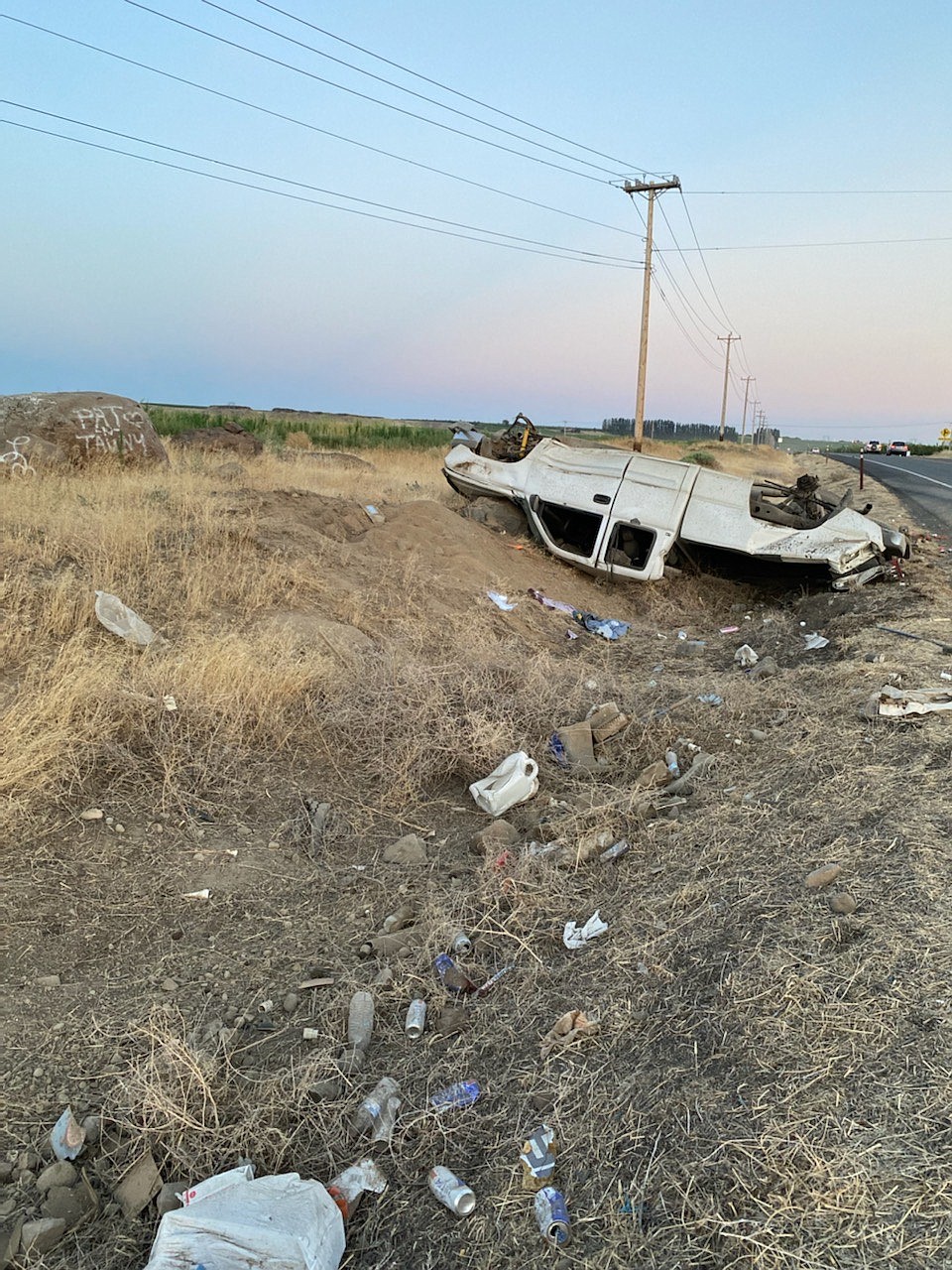 Silverino Basurto Sanchez, 44 of Mattawa, rolled his vehicle Tuesday night just off SR243.