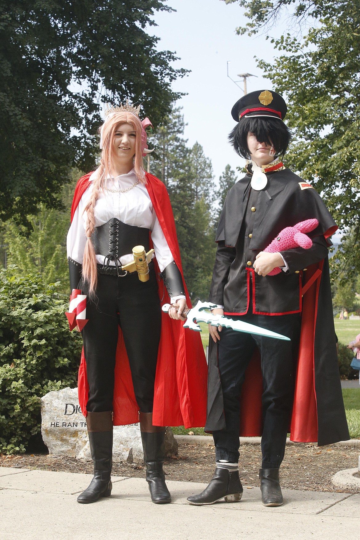 Lauren and Evelyn Dane, both of Hayden, showed off their cosplay at the first day of Coeur d’Con, a free fan convention at the Coeur d’Alene Public Library. KAYE THORNBRUGH/Press