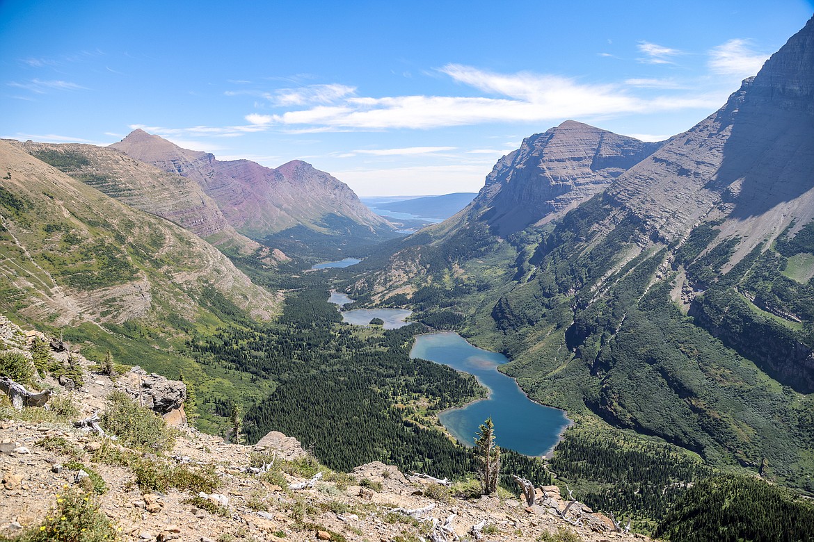 The expanse of the Swiftcurrent Valley below the lookout. (JP Edge photo)