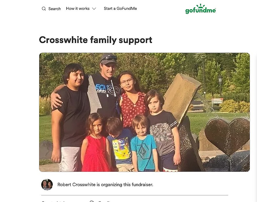 A photo of the Crosswhite family posted on a Go Fund Me page.