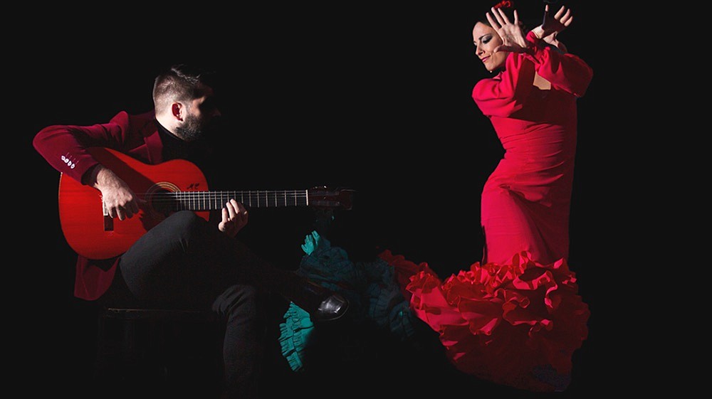 José Almarcha, from La Mancha, Spain, and Lucía Ruibal from Santa María (Cádiz) Spain perform together in Alejandra presented by Flamenco Spain Arts & Culture Nov 22 at McClaren Hall in FVCC"S Wachholz College Center.