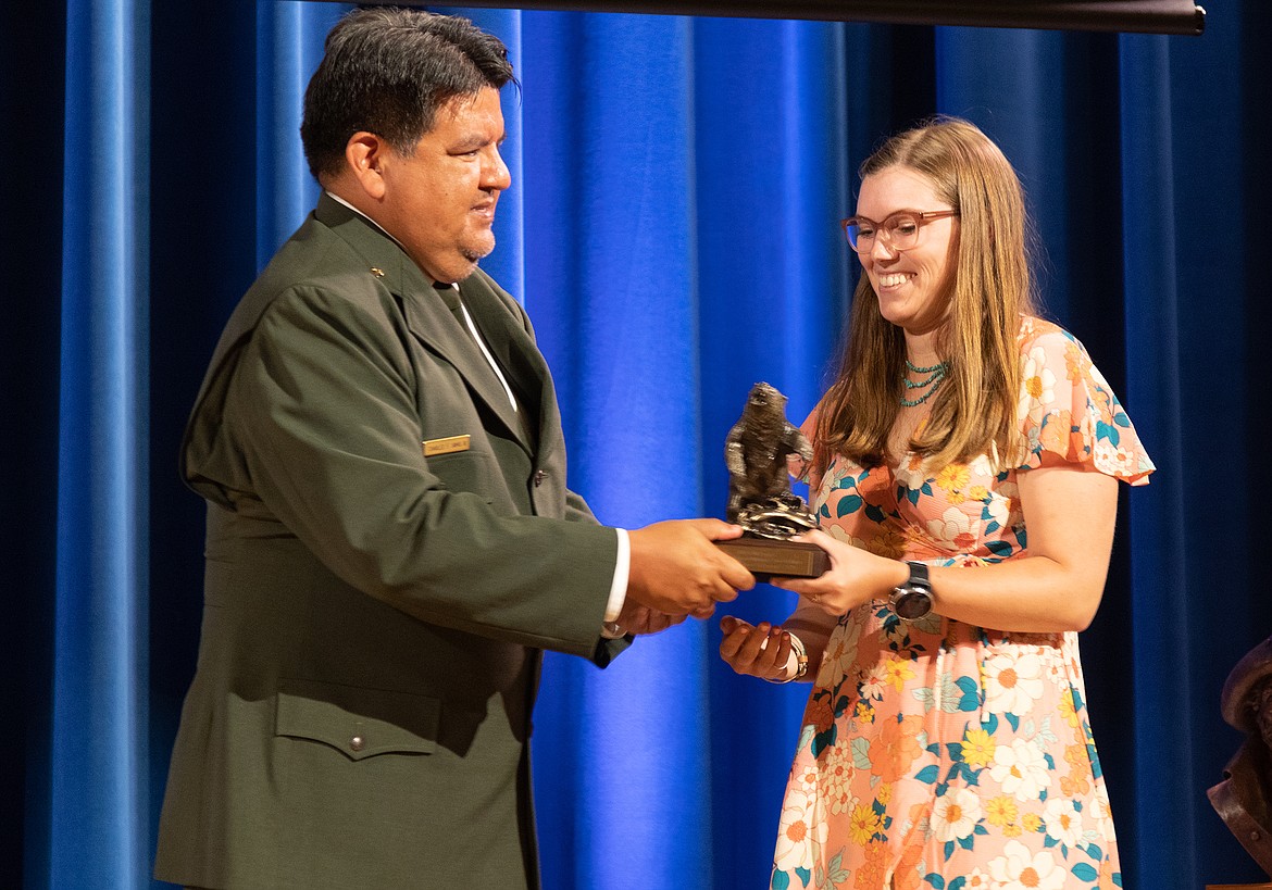 United States Deputy Secretary of the Interior Tommy Beaudreau presents Glacier National Park's Jillian McKenna with the Wes Henry Excellence in Wilderness Stewardship Non-Government Partner Award in Washington D.C. Aug. 24. (photo provided)