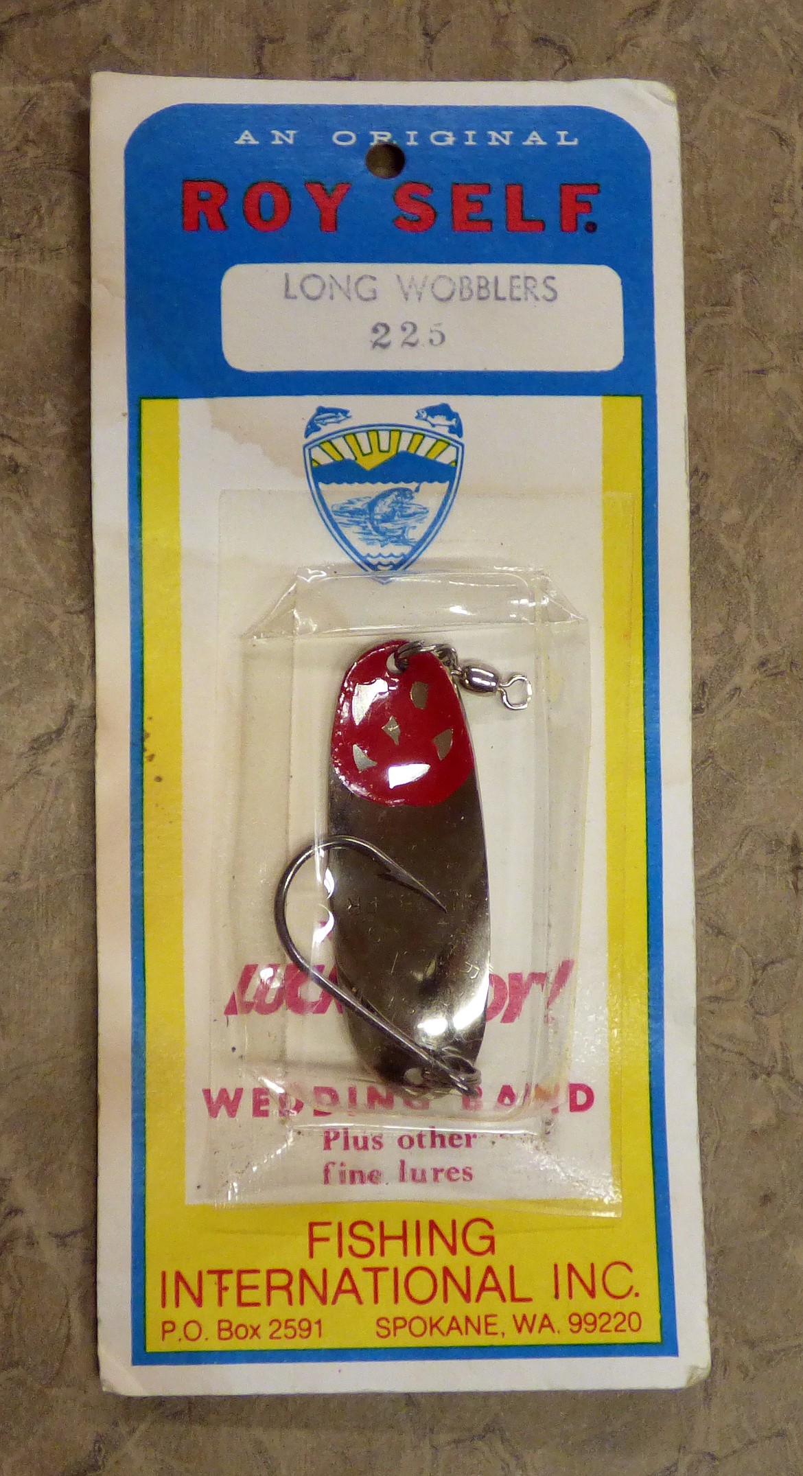 Made by Roy Self, who was a Spokane county sheriff, these unique fishing lures have shiny bits which are glued to the painted portion of the lures