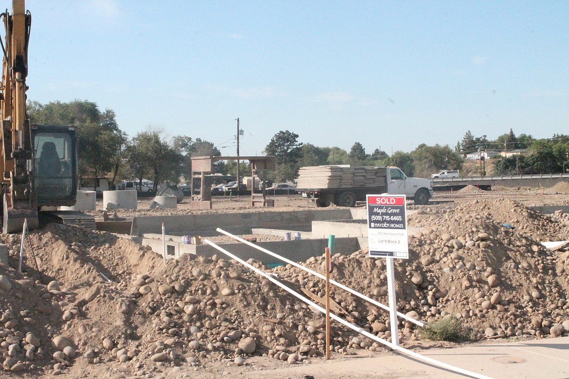 The foundation is barely in place and this home has already been sold in the Maple Grove development near Grape Drive and Highway 17 in Moses Lake.