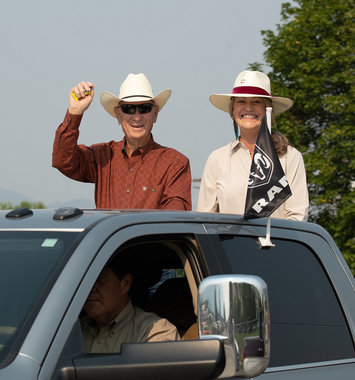 Plains resident Bruce Icemoggle rides in the Sanders County Fair parade. (Tracy Scott/Valley Press)