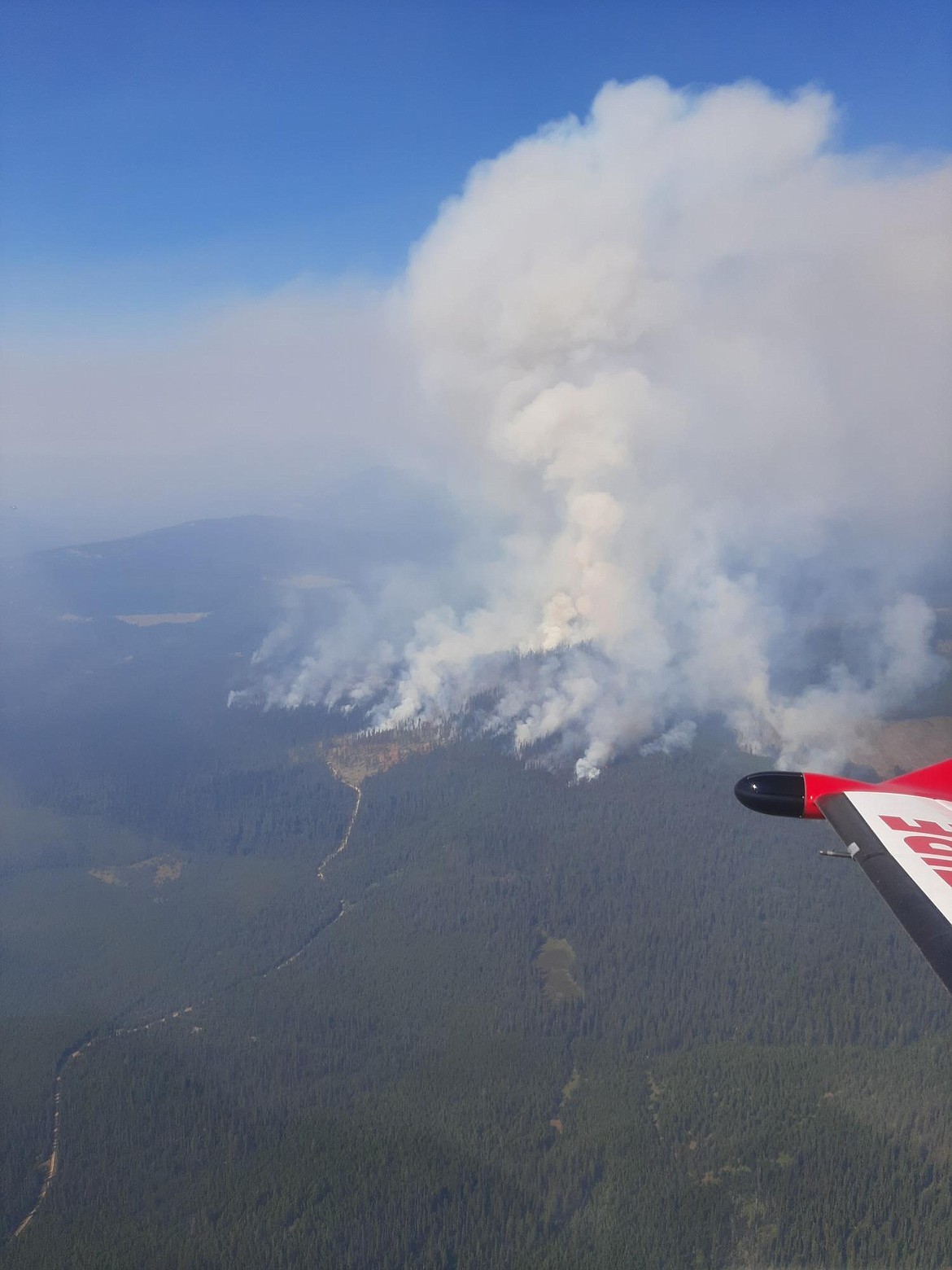 The lightning-caused Lemonade Fire burns near Marion. (Inciweb photo)