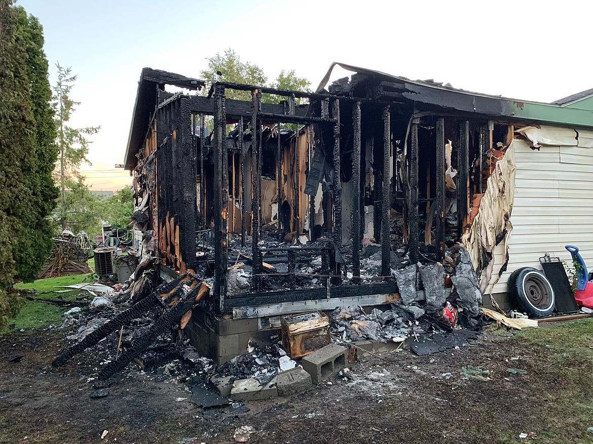 An Othello house was destroyed by fire early Wednesday morning.