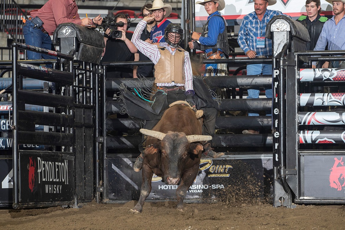 Utah native Bill Henry led all riders with a score of 168.5 after Friday’s showing at the PBR Tri-Cities Classic.