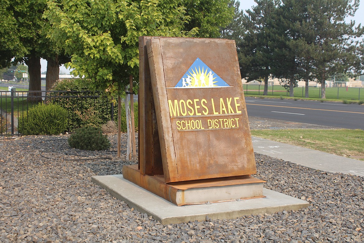 A new three-year agreement with the Moses Lake Education Association was approved by the Moses Lake School Board Thursday, after ratification by the MLEA Aug. 29. A sculpture outside the MLSD main office which was built by students is pictured.