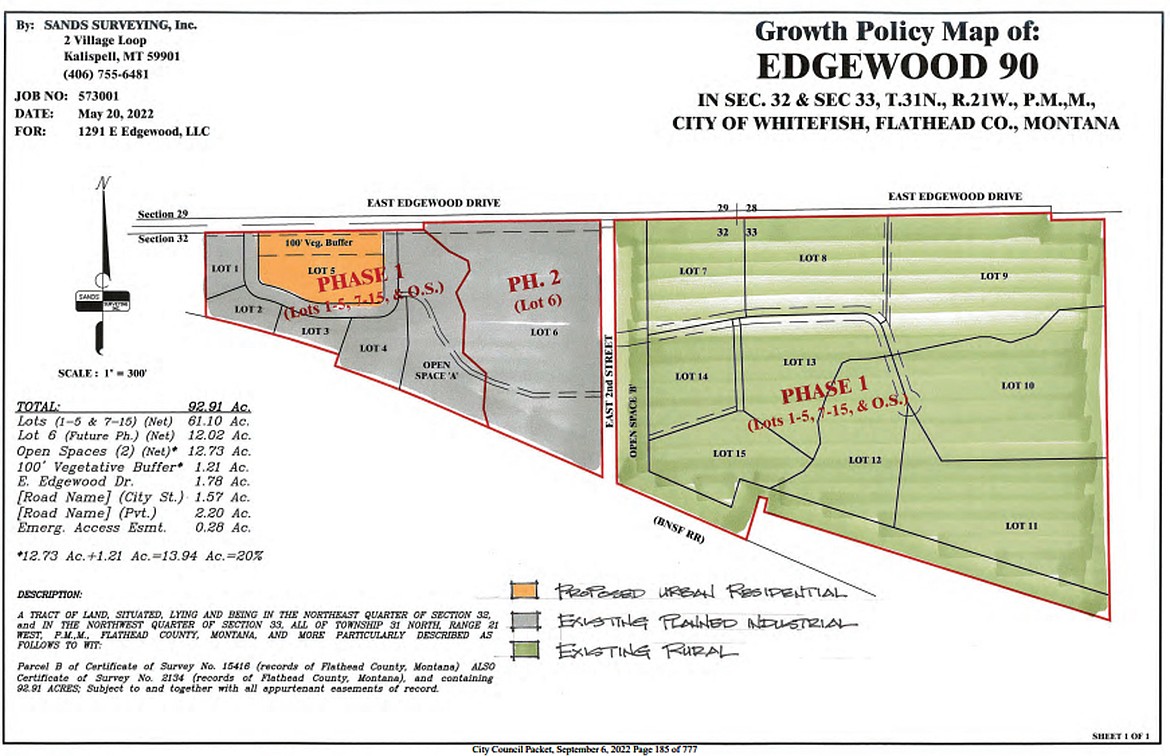 A diagram of the Edgewood 90 development. (Photo provided)