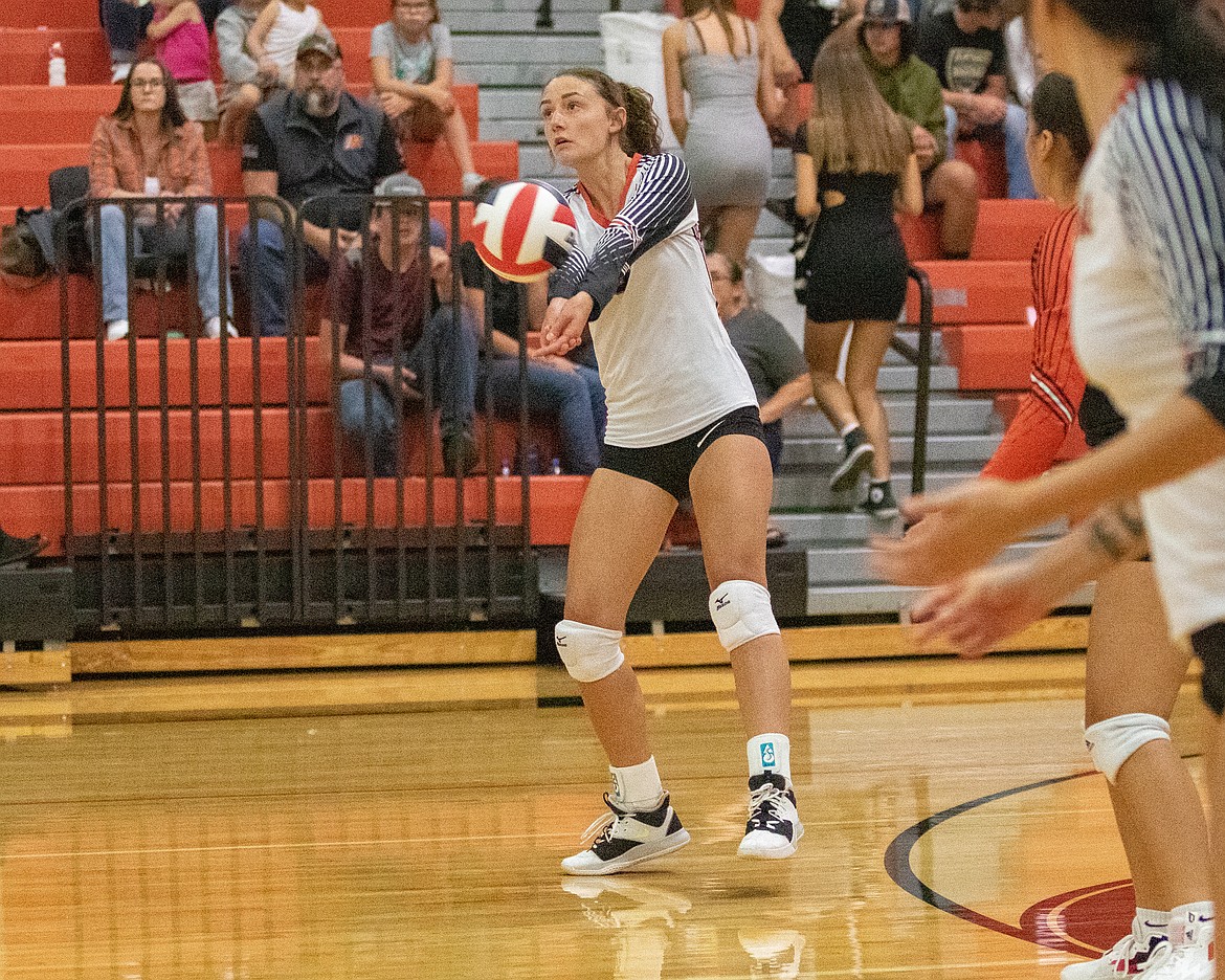 Ronan Maiden Claire Crist returns a serve. (Rob Zolman/Lake County Leader)