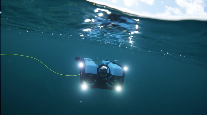 An image of Ky’s underwater Remotely Operated Vehicle (ROV). (credit Ky Zimmerman)