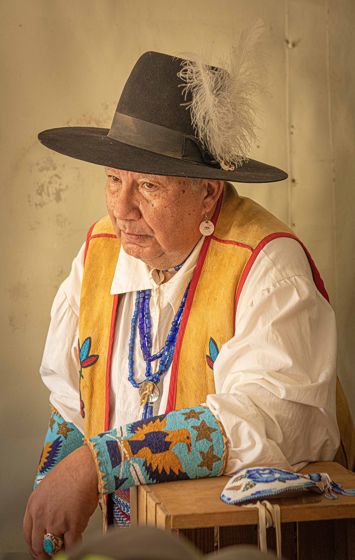 Shoshone native Clyde Hall has participated in Bannack reenactments for 26 years. (Tracy Scott/Valley Press)