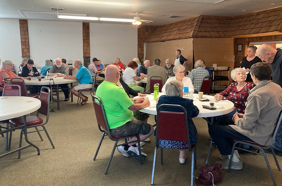 Patrons enjoy a meal at the Hayden Senior Center. The center is hosting a bingo night from 4:30-9 p.m. Saturday.