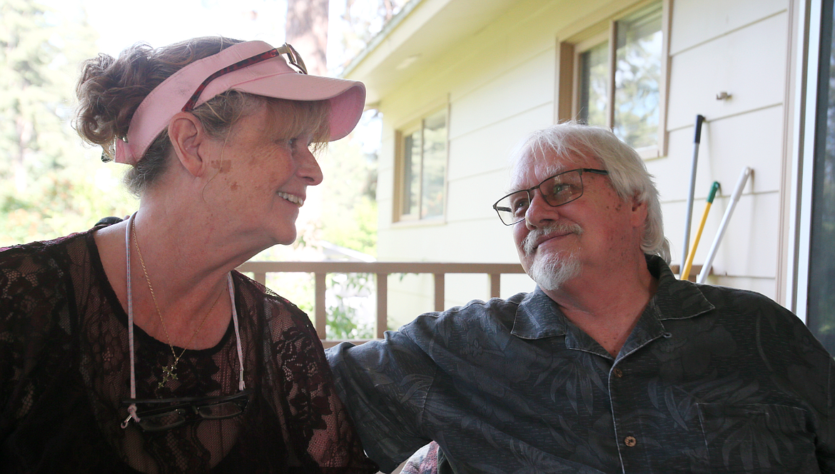 Artist and disabled veteran John Jennings is seen with wife Sandy in July. The JACC will host an art show featuring John's work next weekend.