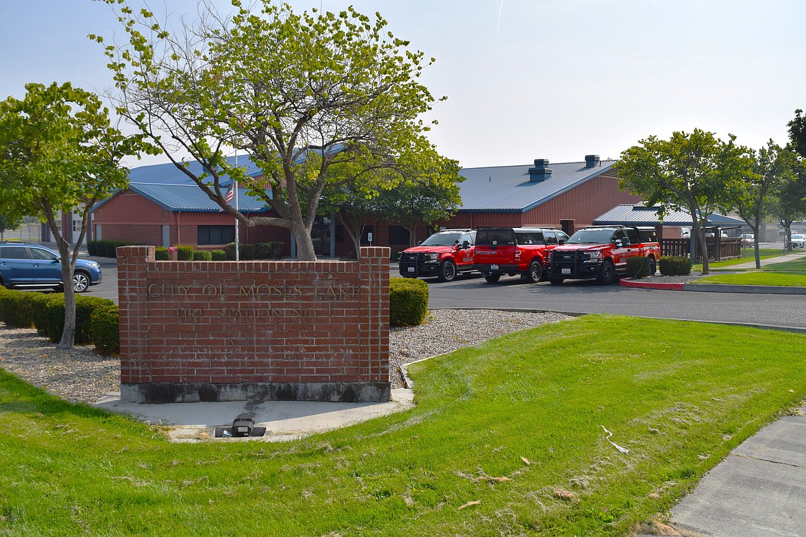 Moses Lake’s main fire station on E. Third Avenue. At last Tuesday’s meeting of the Moses Lake City Council, Fire Chief Brett Bastian told council members the city’s community rating — which is used to help determine insurance rates — has improved, in large part because of the department’s investment in new equipment.