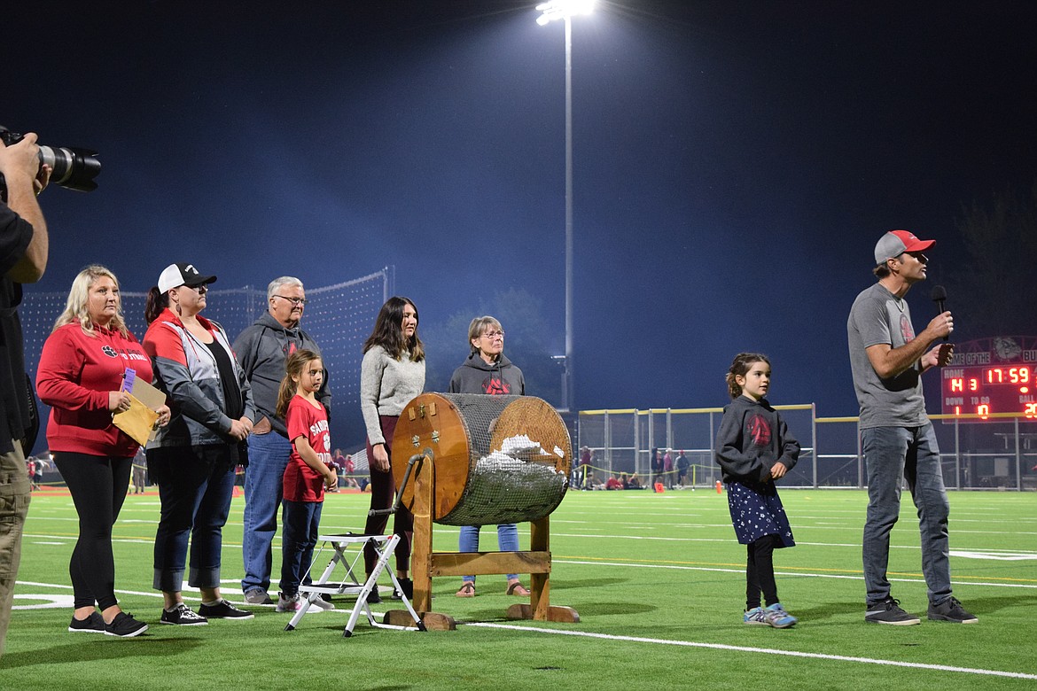 A drawing for a new car was held at the game.