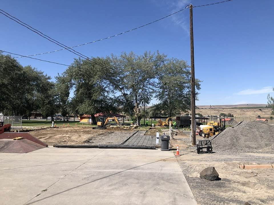 Construction of the new basketball court began in mid-August.