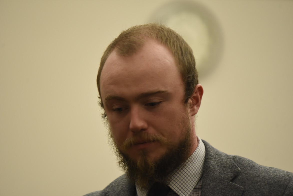 Ryan Christopher Newby at his arraignment on a criminal distribution of dangerous drugs charge in Flathead County District Court on Sept. 20, 2022. (Derrick Perkins/Daily Inter Lake)