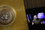 One day after Zelenskyy speech, US, Russia square off at UN