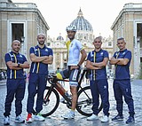 Vatican cyclist spreading the pope's message at worlds