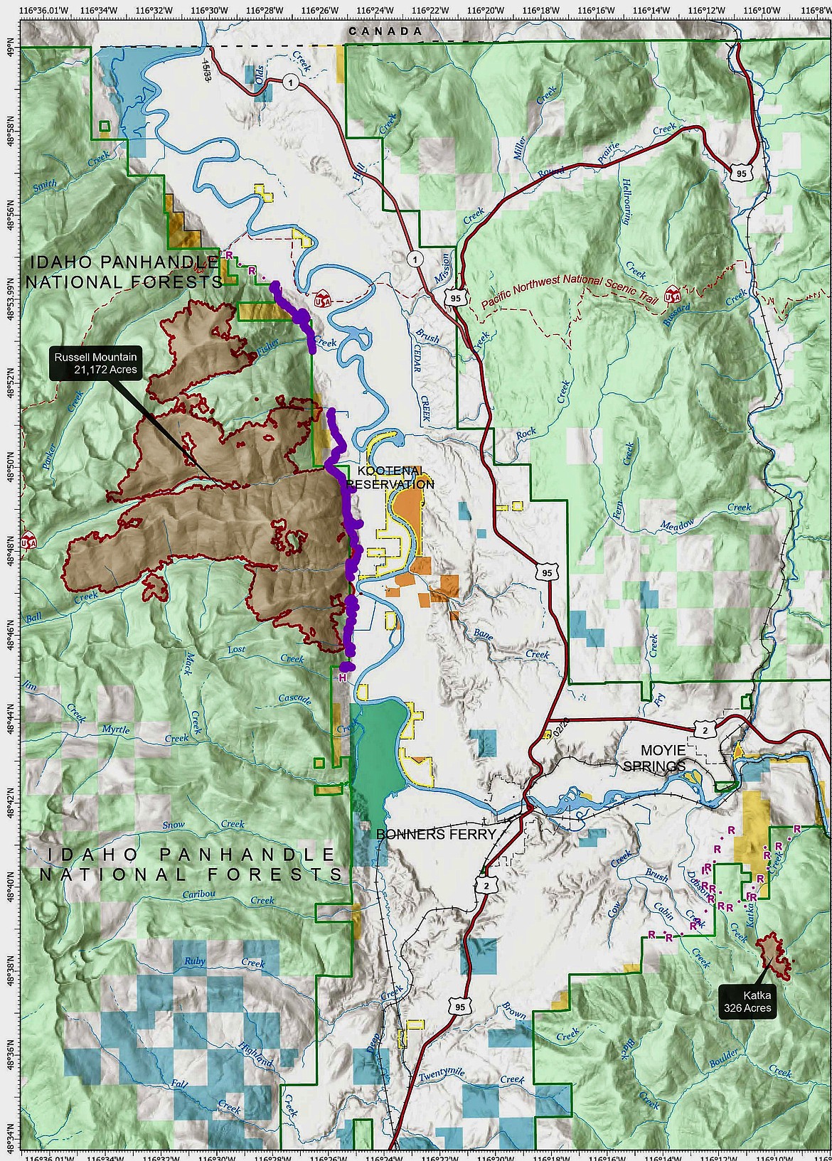 Sept. 23 fire informational map.