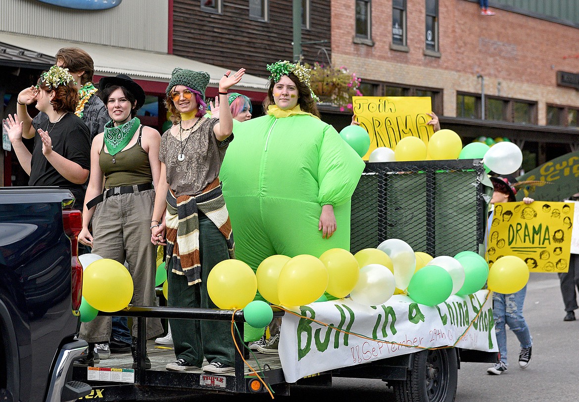 The Whitefish High School Drama Club in the 2022 Whitefish Homecoming Parade. (Whitney England/Whitefish Pilot)