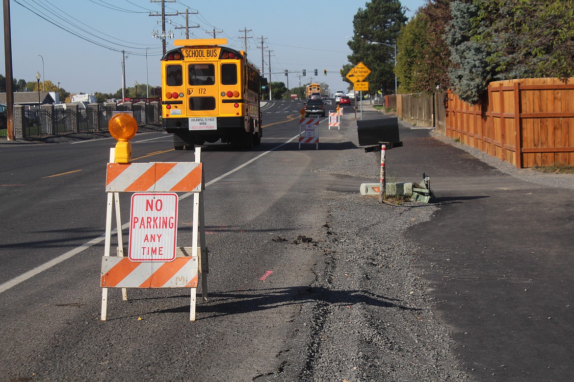 A new walking path near Groff Elementary proved to be an attractive place to park, and the Moses Lake City Council will be considering permanent no-parking signs as a result. Temporary signs are currently in place to ensure students walking to and from school have a safe commute.