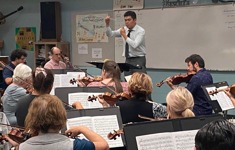Maestro Danh Pham leads a rehearsal of the Coeur d’Alene Symphony Orchestra. The orchestra has announced the start of its 44th season. Its opening concert, “Welcome to (New) America," will take place at 7:30 p.m. Saturday in the Schuler Performing Arts Center on the North Idaho College campus.