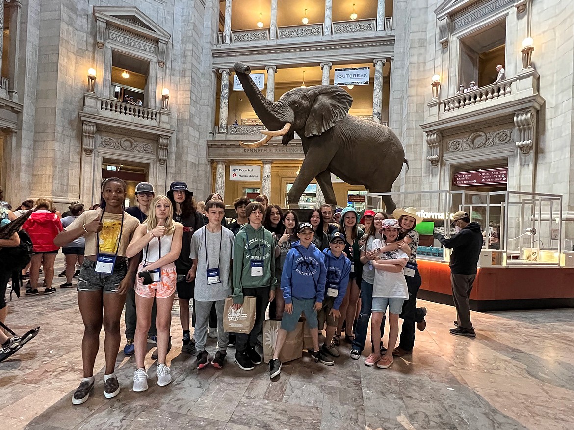 Boundary County Middle School students are pictured during their trip to Washington, D.C., and the surrounding area.