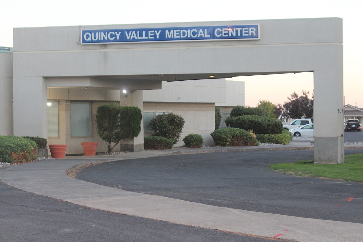 If the process goes as planned, construction of the new Quincy Valley Medical Center should start in about a year. The existing hospital is pictured.