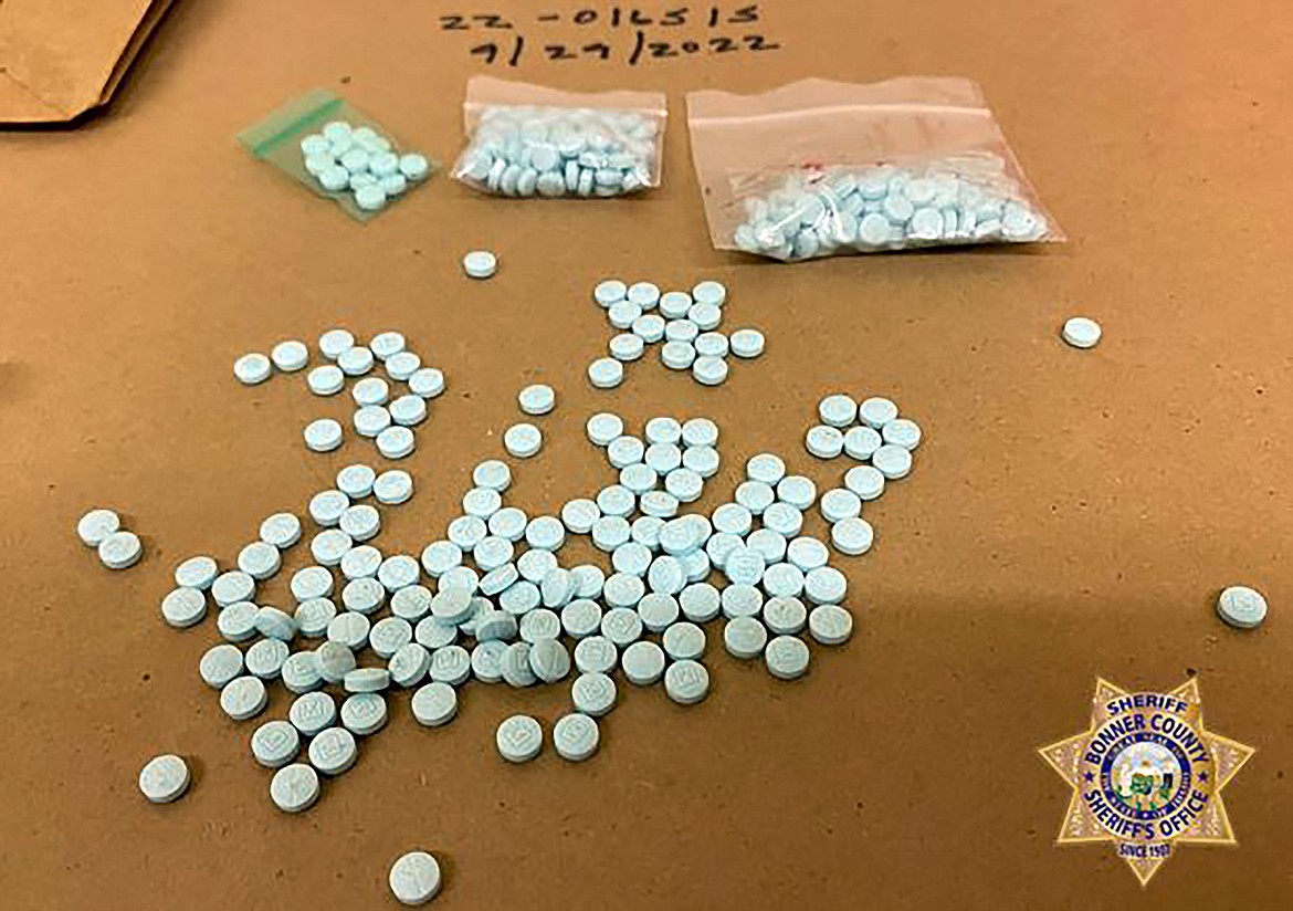 A Bonner County Sheriff's Office photo shows a few of the pills confiscated during a Wednesday drug bust.