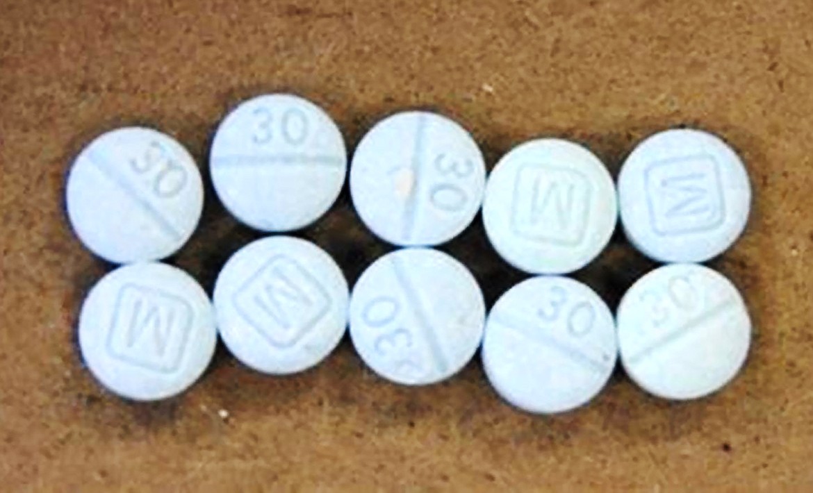A photo of what fentanyl blues look like.