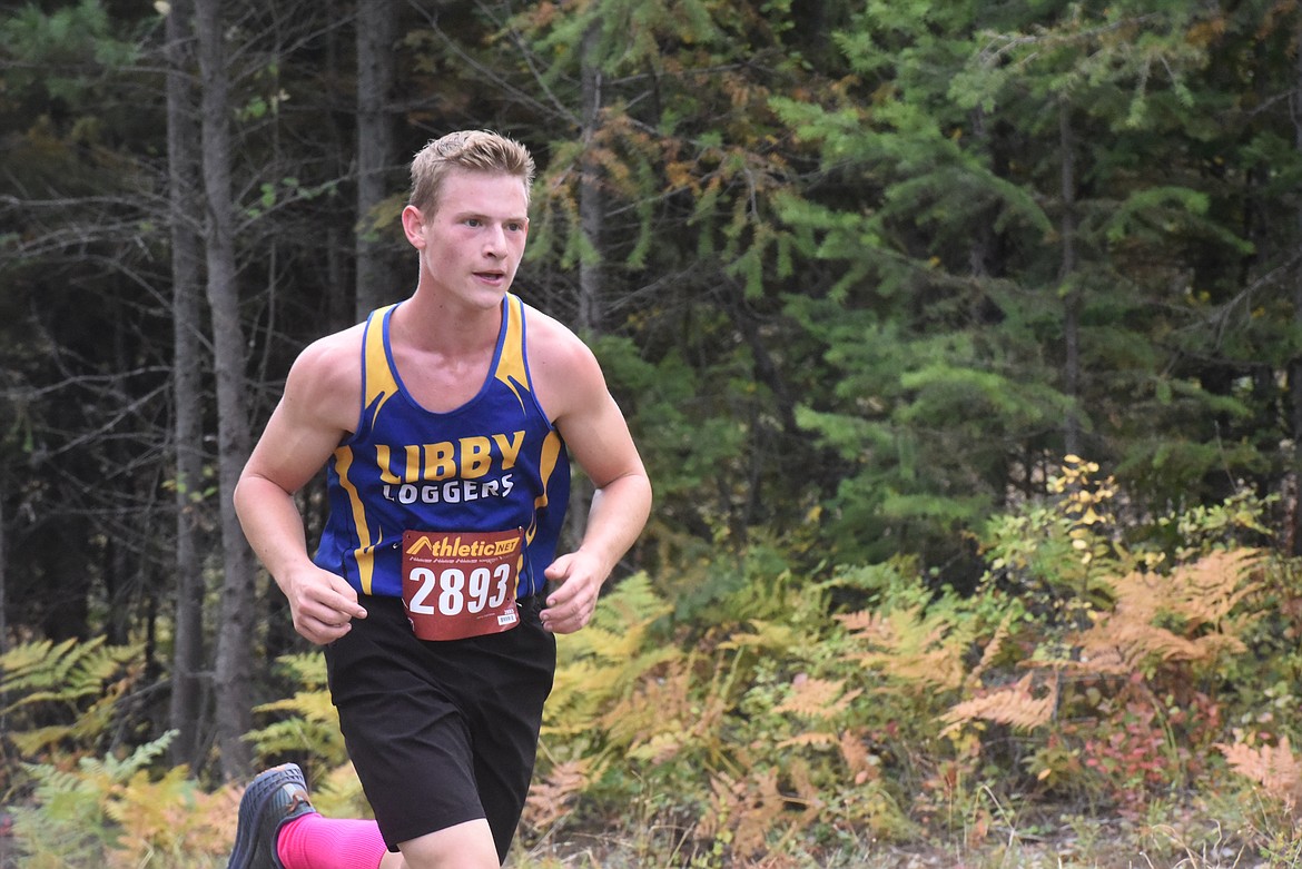 Libby junior Greysen Thompson finished 17th in a time of 18:37.67 Saturday at the Wilderness Invitational. (Scott Shindledecker/The Western News)