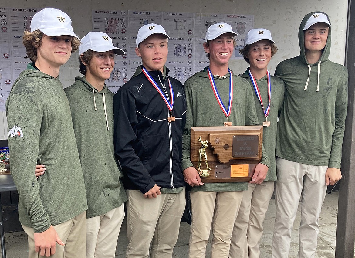 The Whitefish Boys Golf team finishes in third place at the State A Golf Tournament in Hamilton last weekend. (Rob Zolman/Lake County Leader)