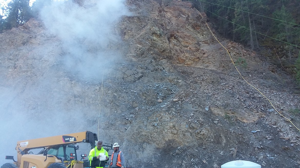 Montana Department of Transportation crews have removed about 1,500 cubic yards of rock from the face of the cut on Montana 135. They are currently working on further mitigation for future rock fall including rock doweling. MDT said to continue to expect about 20-minute delays Monday through Thursday from 7 a.m. to 7 p.m. for another three weeks. Everything should be cleaned up and back to normal traffic flow before winter hits. (Monte Turner/Mineral Independent)