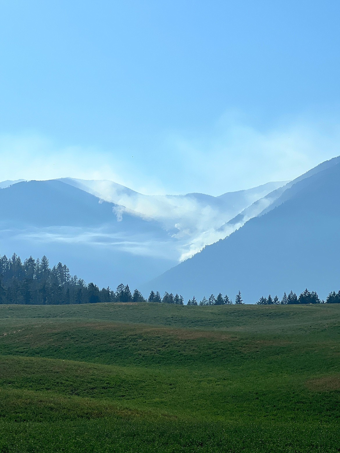 After the rain on Sept. 29-30, Kootenai River Complex fires are pictured smoldering on Oct. 1.