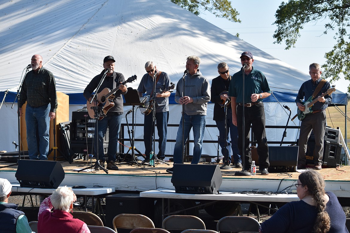 The Bethel Mountain Band of Salem, Oregon plays bluegrass and spirituals during a performance at the Mennonite Country Auction near Ritzville on Saturday.