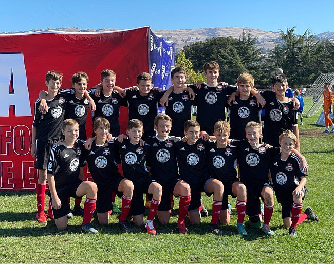 Courtesy photo
The Timbers North FC 2009 Boys Academy soccer team participated in a showcase weekend in Morgan Hills, Calif., last weekend with the Elite Academy League.  They finished with 2 wins, 1 loss and 17th out of 40 teams in their age group.  The Timbers are coached by Matt Fritts and Jason Wyatt. In the front row from left are Stefan Pawlik, Sam Mandel, Jacob Melun, Mason Taylor, Grant Johnson, Blake Wise, Rowan Wyatt and Luke Fritts; and back row from left, Miles Hart, Payson Shaw, Taylor Smith, Ayden Cragun, Isaac Lowder, Creighton Lehosit, Brooks Judd and Ethan Luna.