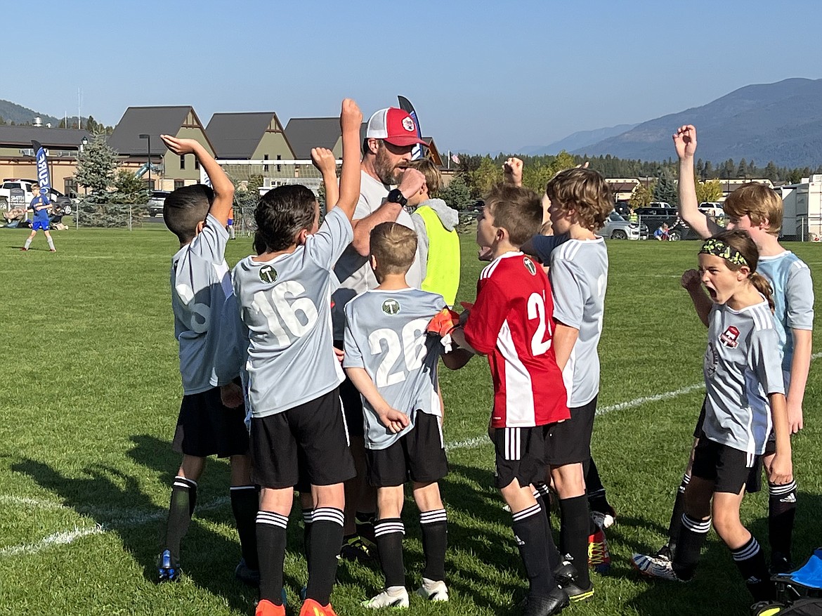 Courtesy photo
The Timbers North FC 2012 Boys soccer team played in the Glacier Surf Premier Cup tournament last weekend in Whitefish, Mont. Jimmy Greene, Evan Peak, and Ryland Howard all scored goals for the Tmbers Black team, and there were many great saves by goalies Liam Fields and Jake Young.