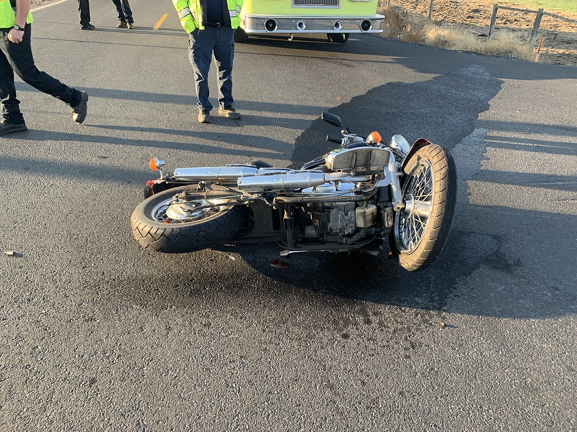 A black 2001 Honda VT750 motorcycle being driven by 56-year-old Carlos Bazan, of Ephrata, collided with the passenger side of a 2013 Kia Rio when it pulled out in front of Bazan. Bazan was transported by ambulance to Samaritan Hospital for his injuries.
