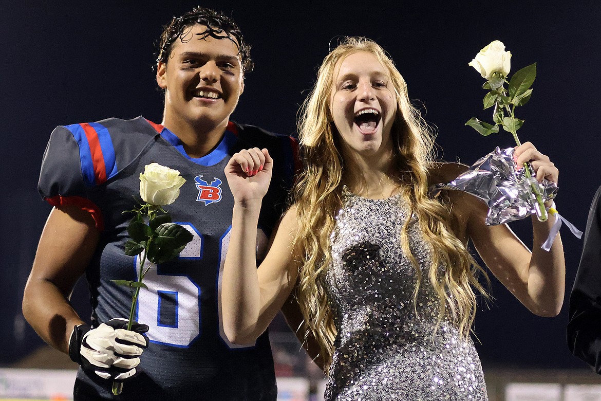 Ethan Rodreguez and Inga Turner are crowned Bigfork's homecoming king and queen for 2022. (Jeremy Weber/Bigfork Eagle)