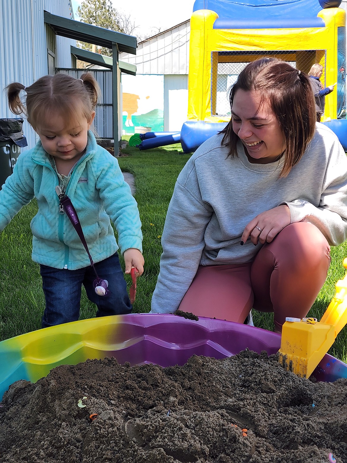 Quillana Cheff and her daughter enjoy Spring Fling Family Day, hosted by the Zero to Five Flathead Reservation-Lake County Coalition at the fairgrounds in Ronan.(Photo provided)