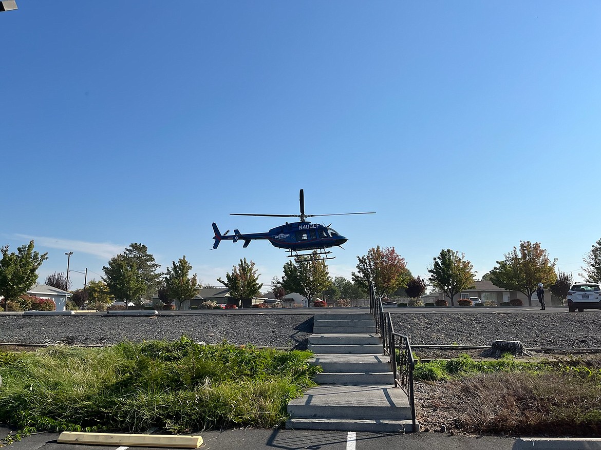 As mock patients were treated for their simulated injuries, Life Flight was on hand to transport them to Central Washington Hospital in Wenatchee if their situation called for it during the exercise.