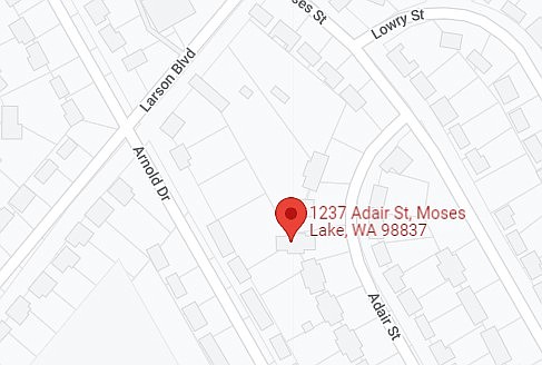 One person is in custody after a morning burglary in the 1200 block of Adair Street in Moses Lake, near the Larson community.