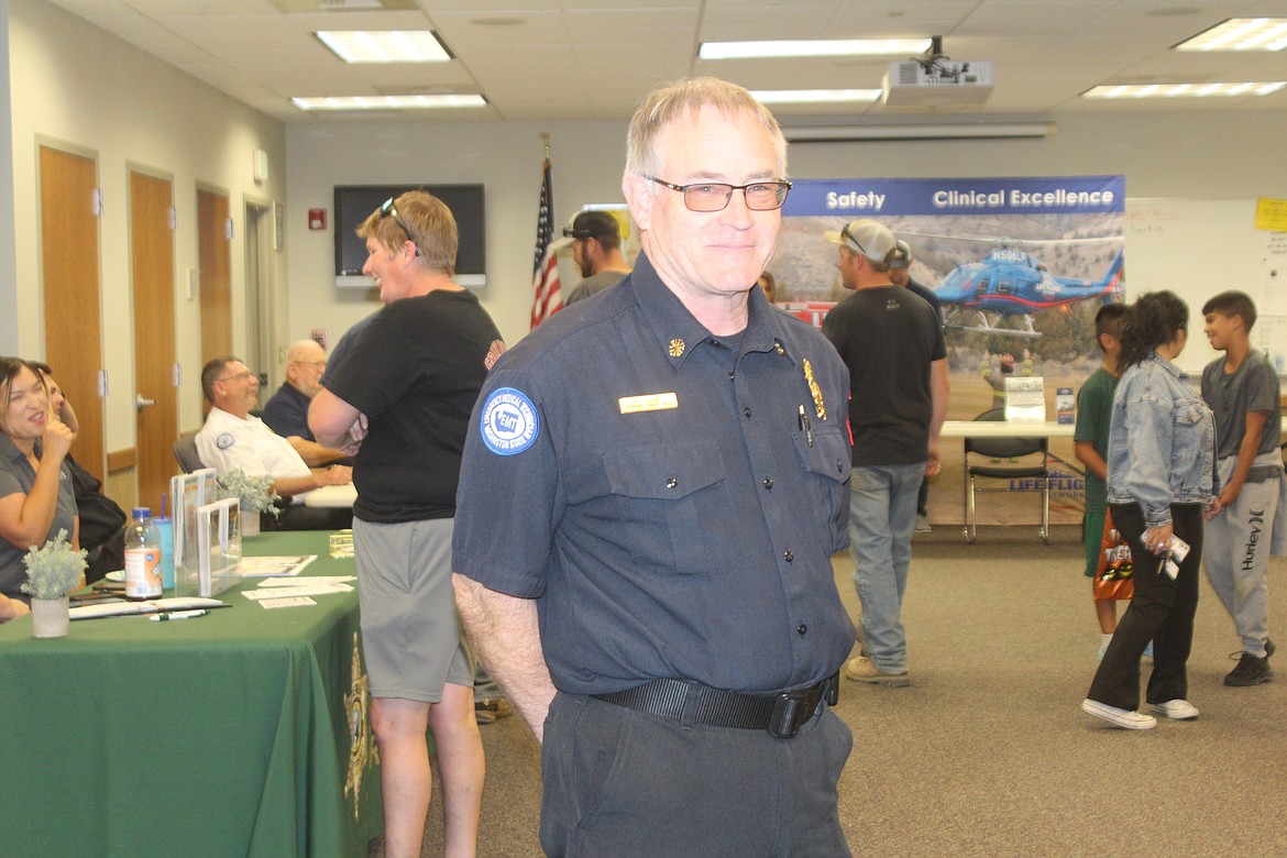 Grant County Fire District 3 chief Tony Leibelt during the district open house Oct. 11. Liebert's father was a firefighter with the district as well, making Liebert at least a second generation first responder.