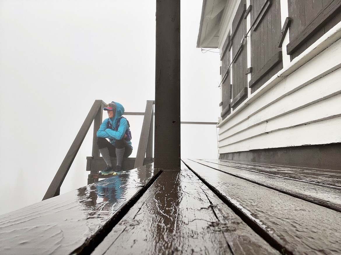 West Glacier's Somer Treat has seen the Mt. Brown Lookout in every weather condition during her weekly run up the trail the last 15 years. (photo provided)