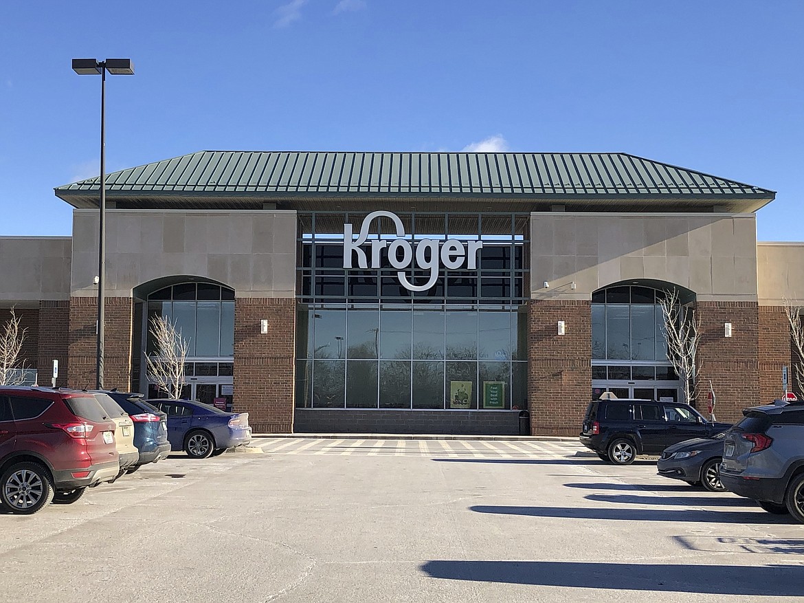 Exterior of the Kroger grocery store in Novi, Mich., is seen Saturday, Jan. 23, 2021. Two of the nation's largest grocers are planning to merge. Kroger said Friday, Oct. 14, 2022, it has agreed to acquire Albertsons in a $20 billion deal. (Ed Pevos/Ann Arbor News via AP, File)