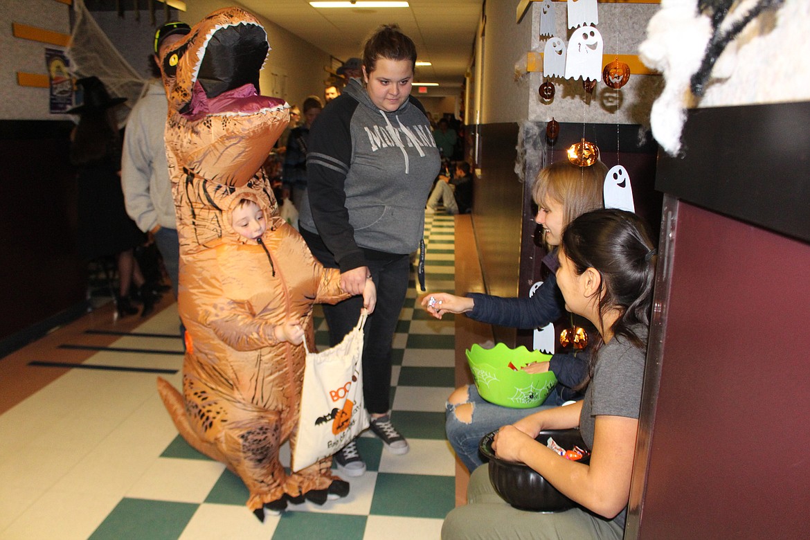 Dinosaurs, princesses, zombies and superheroes and many others roamed the Moses Lake High School halls in search of candy during the annual Trick-or-Treat Walk in 2018.